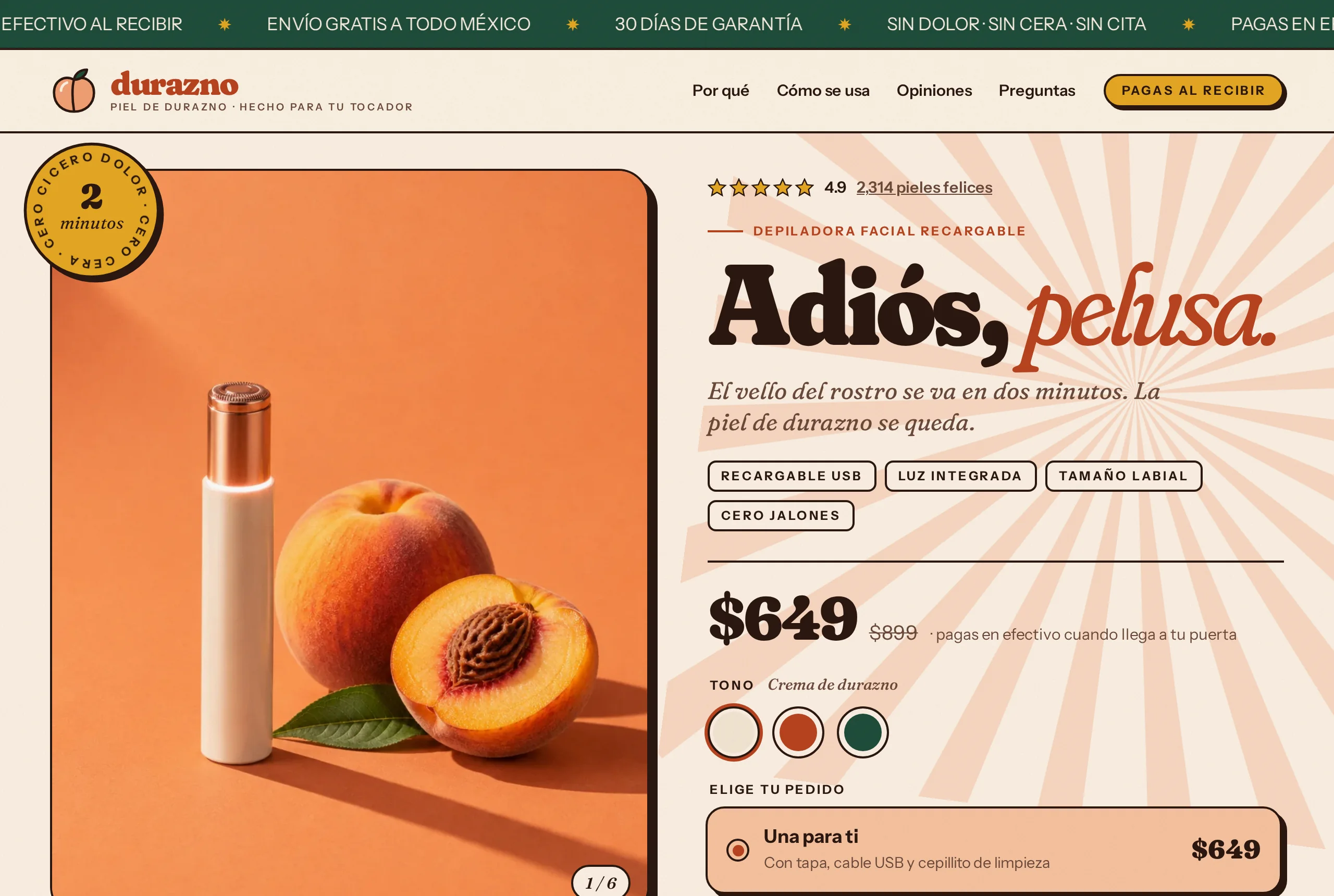 Durazno, revista cálida